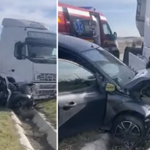 Accident rutier grav pe DN 55, în comuna Rojiste, județul Dolj