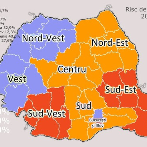 Rata de risc de sărăcie în România în 2023: analiza regională