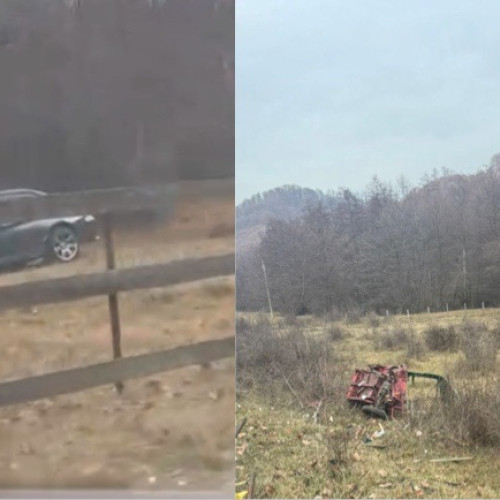 Accident rutier în Horezu, zona Romani