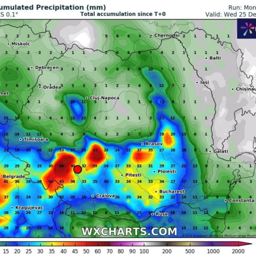 Alertă de vreme în Oltenia pentru Ajunul Crăciunului