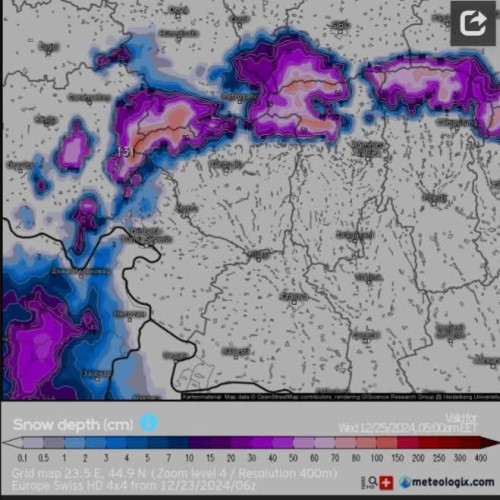 Vremea în Ajunul Crăciunului: Precipitații semnificative și viscol în zonele montane