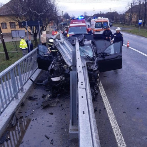 Accident rutier în comuna Denta, județul Timiș, în prima zi de Crăciun