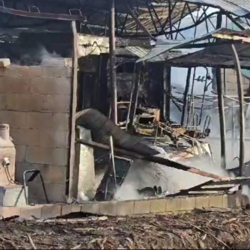 Incendiu la o fermă agricolă din județul Alba