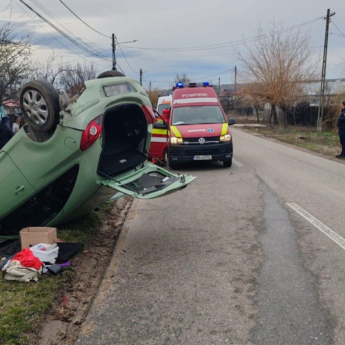 Accident rutier pe Drumul Județean 653 în localitatea Recea
