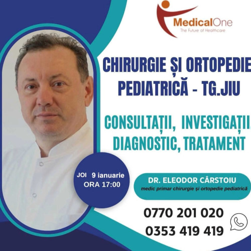 Doctorul Eleodor Carstoiu va oferi consultații la Târgu Jiu