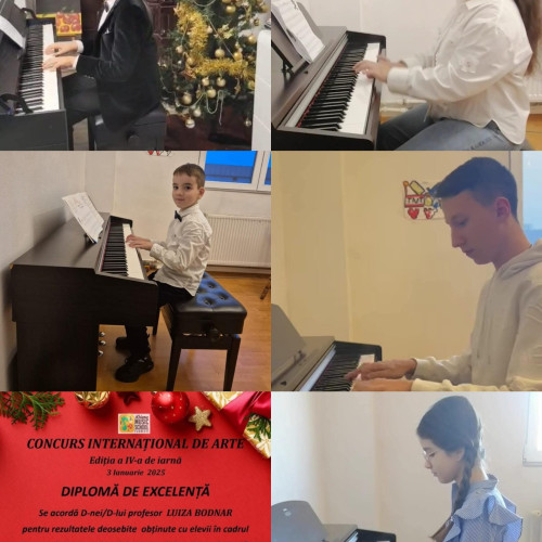 Cinci cursanți de la Școala Populară de Arte Târgu Jiu, premiați la Concursul Internațional de Arte