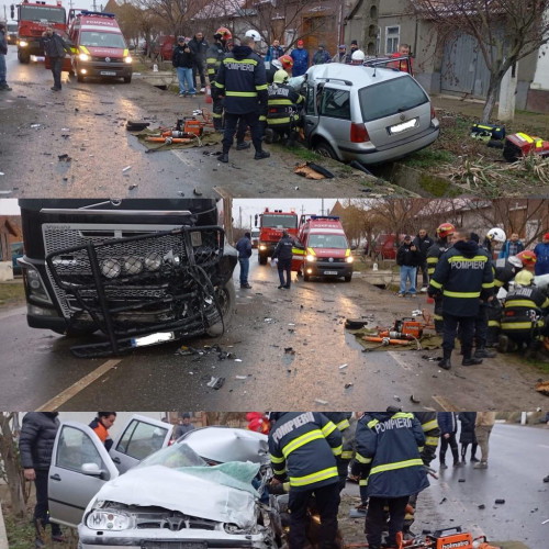 Accident rutier grav pe DN 57 în Racasdia, Caraș-Severin