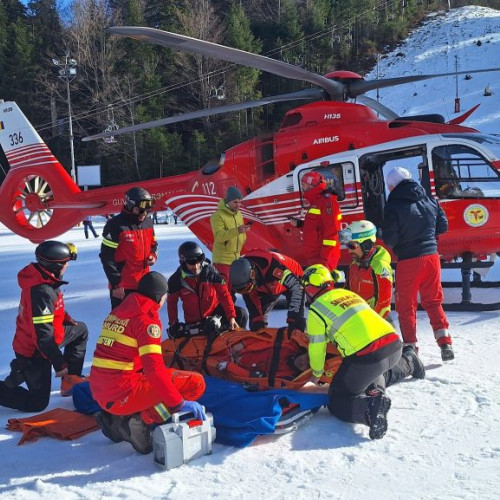 Accident grav pe pârtiile de schi din Azuga