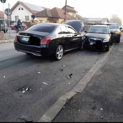 Incident rutier pe strada Stefan cel Mare din Târgu Jiu