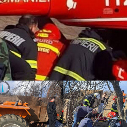 Două persoane rănite în urma răsturnării unui utilaj agricol în Rachitova
