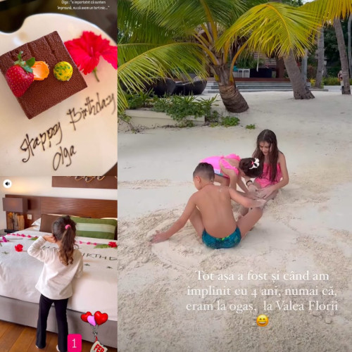 Olguta Berbec sărbătorește ziua de naștere a fiicei sale în Maldive