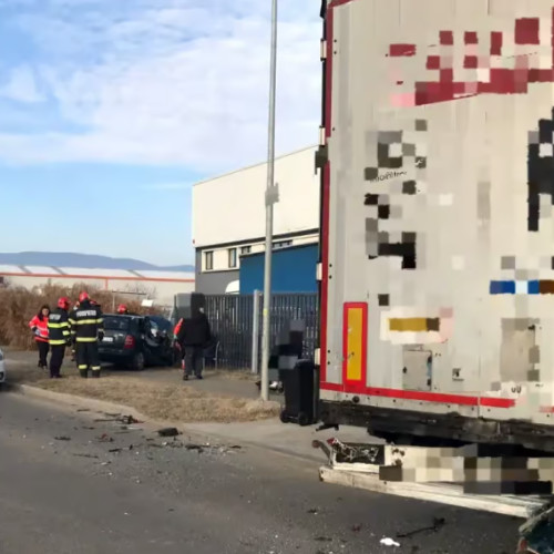 Trafic restrictionat pe DJ 107 din cauza unui accident rutier