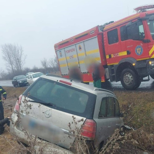 Accident rutier la intrarea în Strehaia