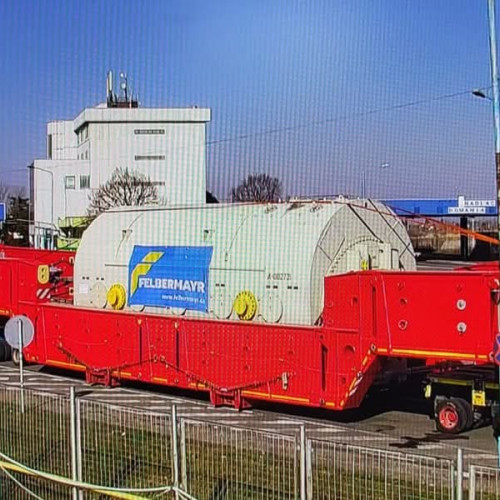 Transport agabaritic record în România pentru Termocentrala Mintia