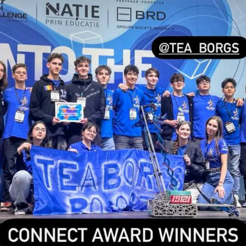Echipa de robotică Tea-Borgs din Târgu Jiu câștigă premiul Connect Award