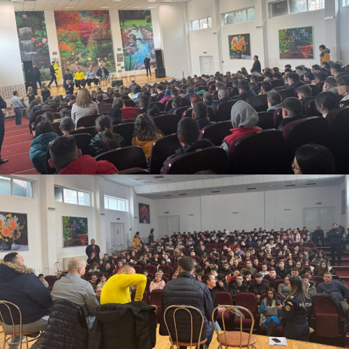 Întâlnire cu elevii la Târgu-Jiu pentru prevenirea delincvenței juvenile