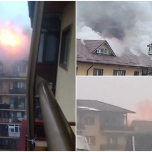 Incendiu la un bloc din Chiajna, intervenția pompierilor a fost rapidă