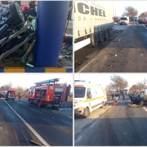 Accident rutier grav în Orlești, județul Vâlcea