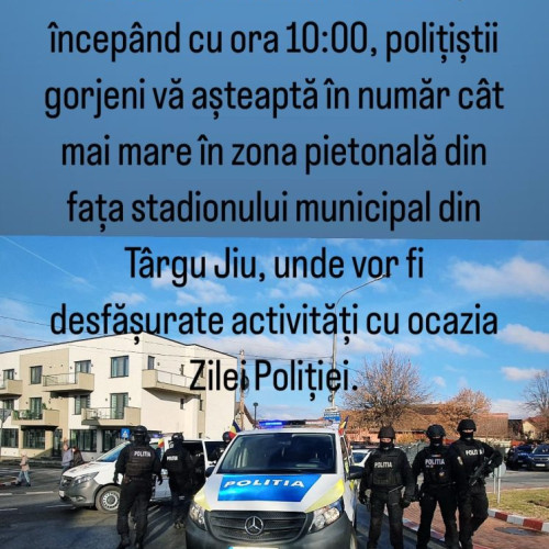 Activități organizate de Poliția Română la Târgu Jiu