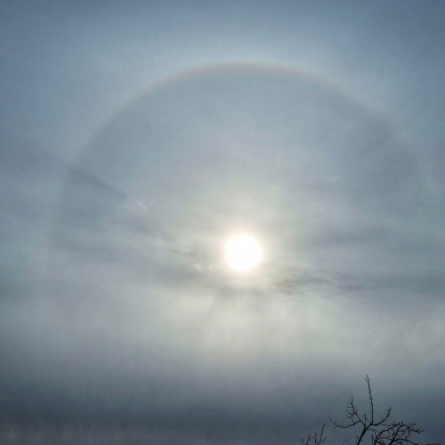 Un halou solar impresionant a fost observat în Gorj