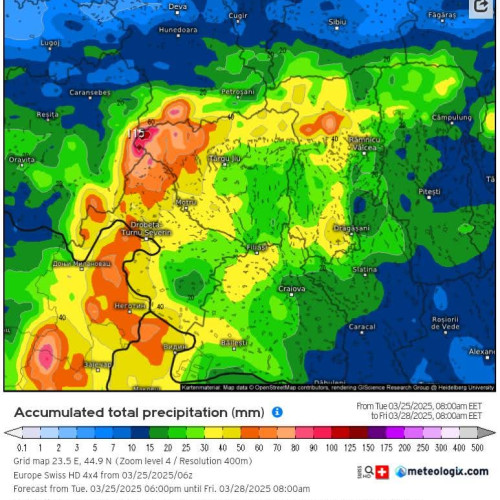 Ploile revin în județul Gorj, riscuri de inundații