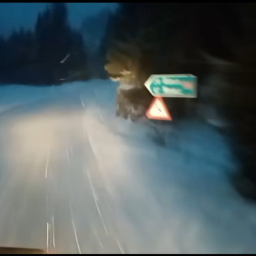 Condiții dificile pe DN 7A din cauza viscolului