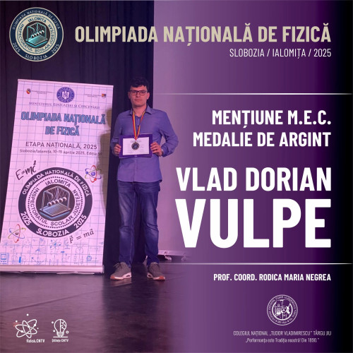 Elev din Târgu Jiu, rezultate excelente la Olimpiada de Fizică
