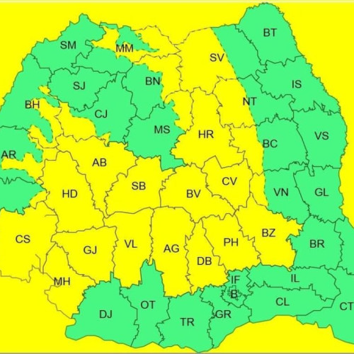 Avertizare meteorologică: instabilitate atmosferică accentuată pe 22 aprilie