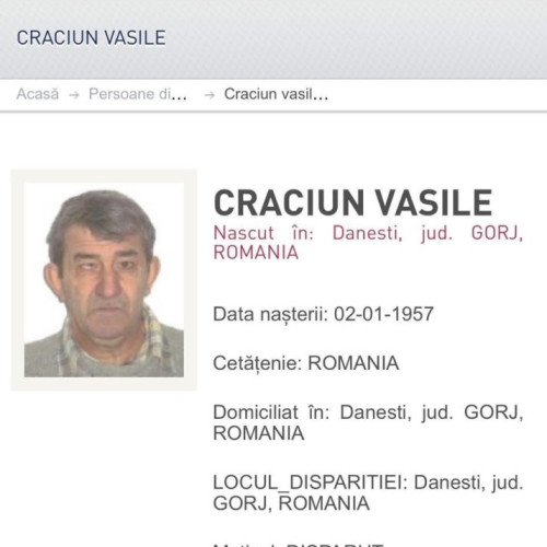 Alertă maximă în comuna Danesti, după dispariția unui bărbat