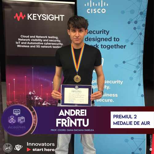 Elevul Andrei Frintu, performanță remarcabilă la Olimpiada de Informatică Aplicată