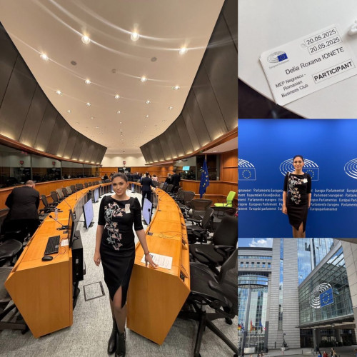 Delia Ionete, tânăra din Motru, a participat la un eveniment important la Parlamentul European