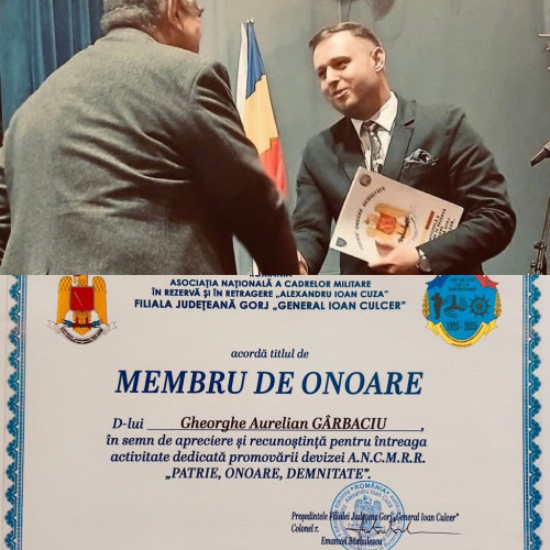 Recunoaștere emoționantă pentru subprefectul Gorjului