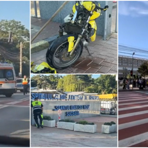Accident grav în fața spitalului județean din Suceava