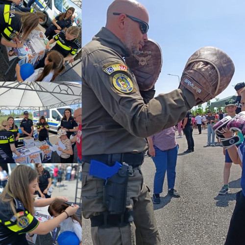 Poliția a adus bucurie copiilor de 1 Iunie prin activități interactive