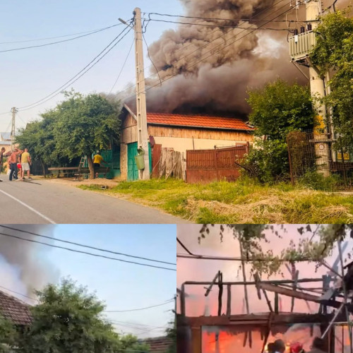 Incendiu devastator în comuna Runcu