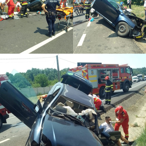 Accident rutier pe drumul național 6 în județul Mehedinți