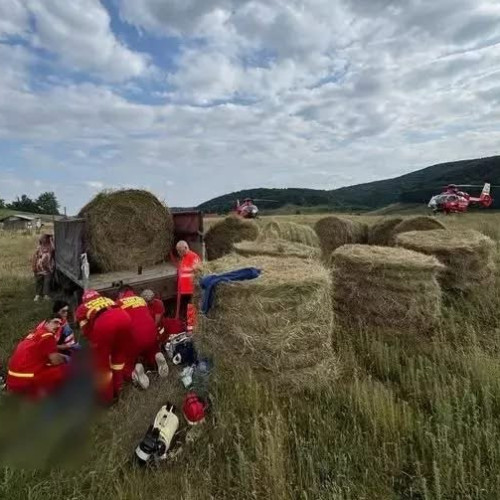 accident grav în județul Timiș: bărbat găsit prăbușit sub balot de paie