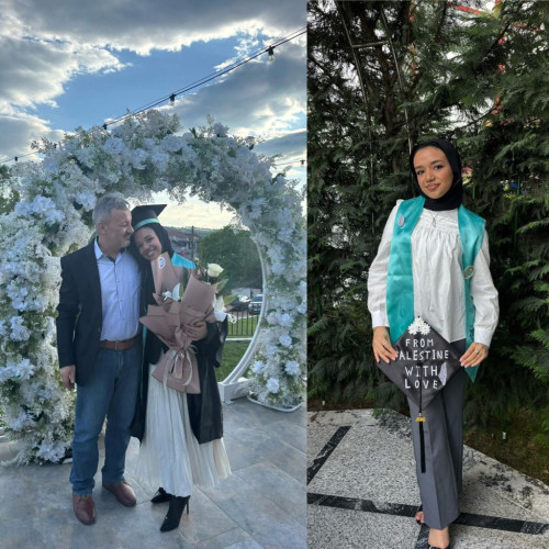 De pe frontul din Gaza, pe băncile liceului din Motru: Farah a învins toate barierele și a luat BAC-ul! FOTO