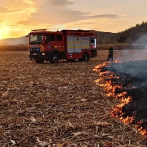 Val de incendii lângă Gorj