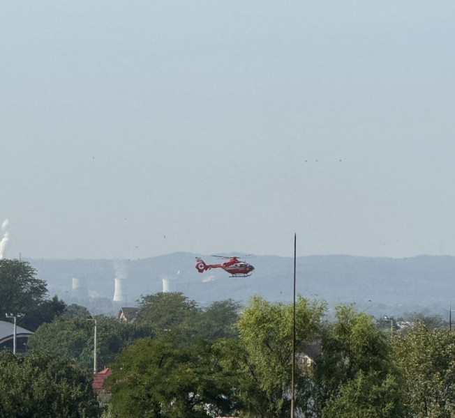 Elicopter SMURD transferă nou-născut de la Târgu Jiu către Craiova