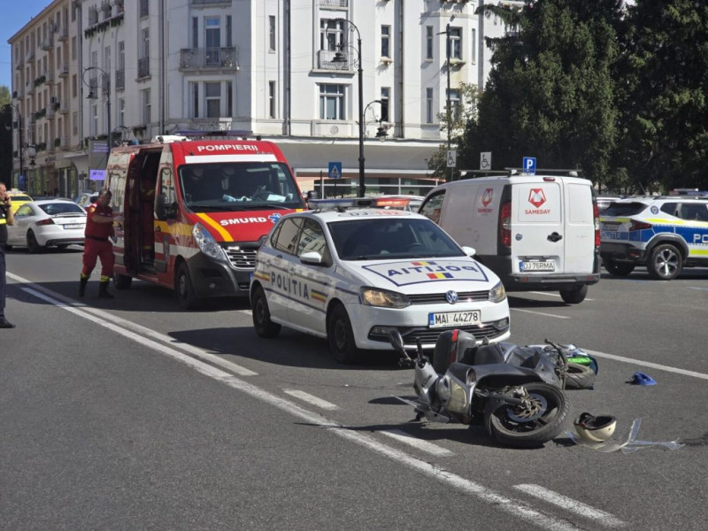Motociclist rănit grav lângă Gorj! FOTO