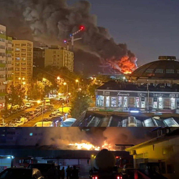 Incendiu puternic la un depozit din sectorul 2, evacuări și atenționări în București