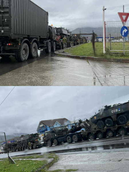 Convoi militar observat pe DN 66 în Petroșani