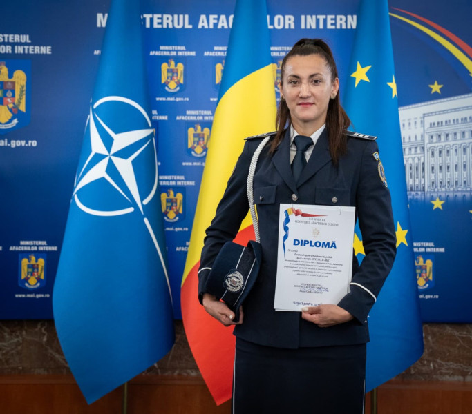 Polițista din Galicea Mare recompensată pentru intervenție rapidă la un conflict violent