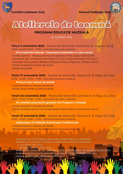 Muzeul Județean Gorj invită la atelierul „Vrei să fii jurnalist pentru o zi?”