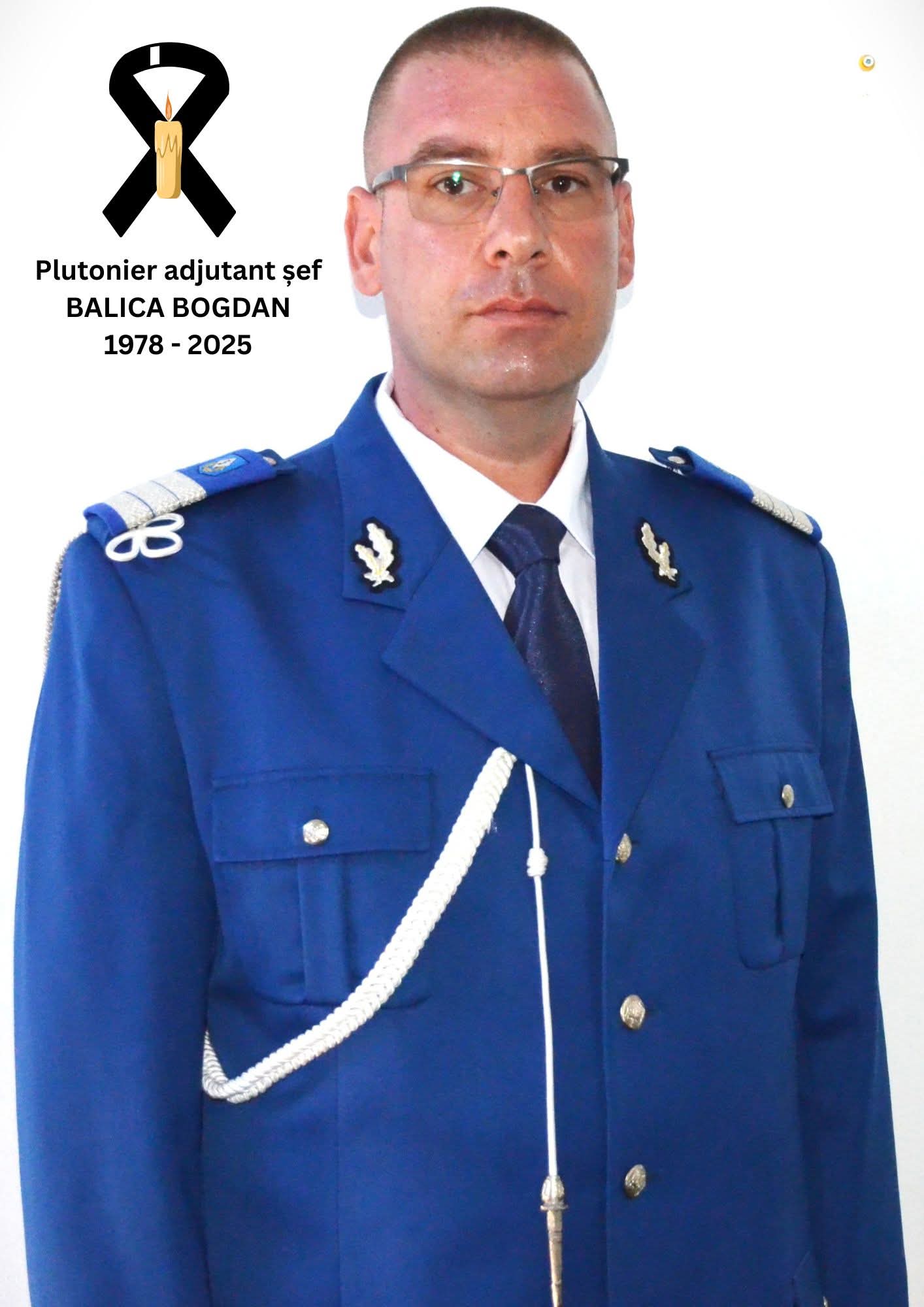 Jandarmeria Galați își ia rămas bun de la plutonier adjutant șef Bogdan Balica