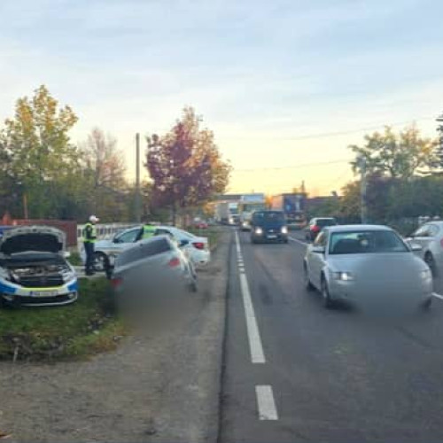 Accident rutier grav cu autospecială de poliție în comuna Dragodana